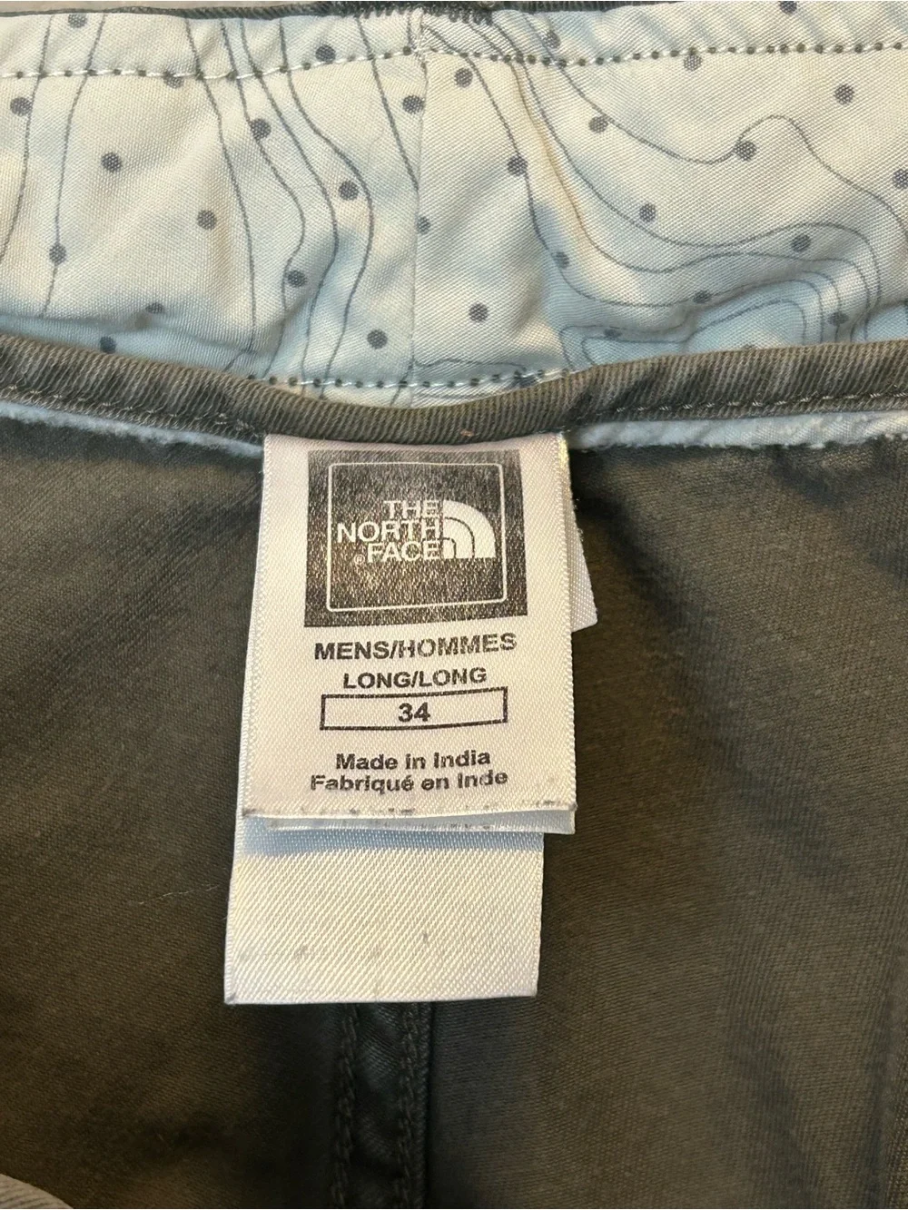 The North Face Cargo Shorts Mens 34x11 Green Cotton Outdoors Hiking Camp Utility